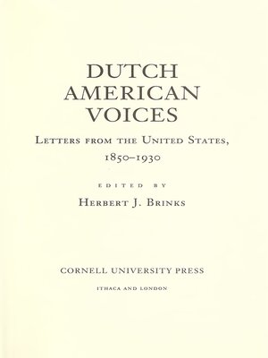 cover image of Dutch American Voices